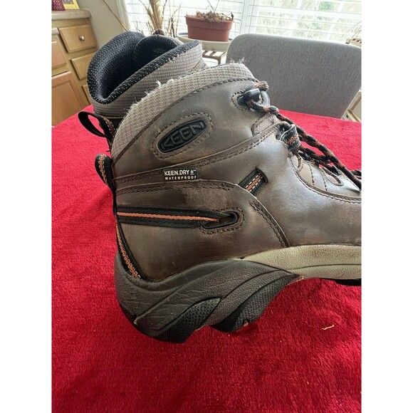 Keen Brown Mid-Height Waterproof Hiking Boots / Work Boots: Rubber Toe Mens 10D - Picture 6 of 13